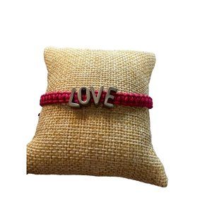 BCBG Generation BCBGeneration Bracelet Braided Pink "Love" Adjustable NWOT